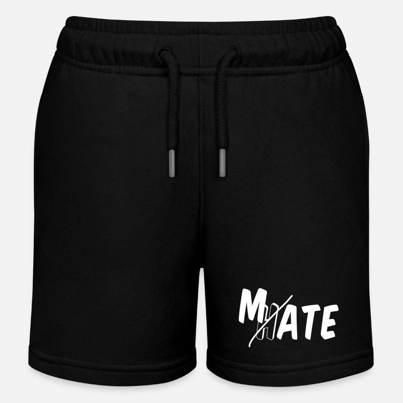 Mate - ne déteste pas - Short de jogging enfant bio Stanley/Stella - noir