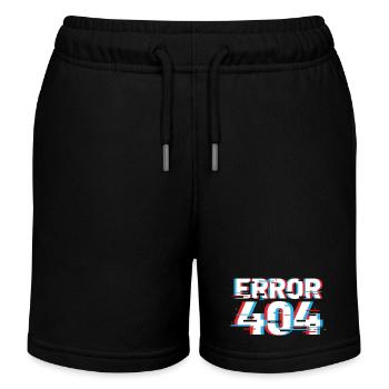 Fehler 404 Glitch - Kinder Organic Joggingshorts Mini Bolter von Stanley/Stella - Schwarz - Vorne