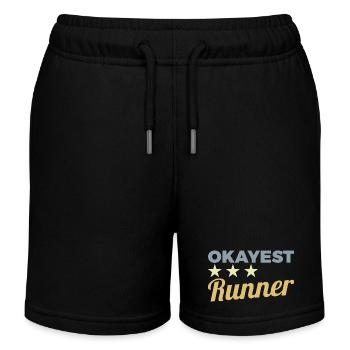 Coureur le plus d’accord - Short de jogging enfant bio Stanley/Stella - noir - Devant