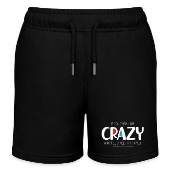 Ich bin verrückt (dunkel) - Kinder Organic Joggingshorts Mini Bolter von Stanley/Stella - Schwarz - Vorne