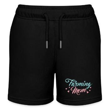 Farmer's wife mom - Kids Organic Sweat Shorts by Stanley/Stella - black - Front