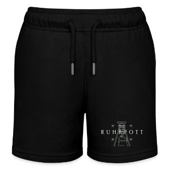 Ruhrpott, Handzeichnung Zechenturm Prosper-Haniel - Kinder Organic Joggingshorts Mini Bolter von Stanley/Stella - Schwarz - Vorne