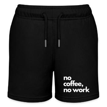 No Coffee No Work – T-shirt minimaliste café addic - Short de jogging enfant bio Stanley/Stella - noir - Devant