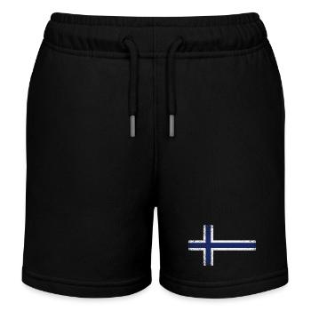Norway - Norge - Norwegen - Flagge - Skandinavien - Kinder Organic Joggingshorts Mini Bolter von Stanley/Stella - Schwarz - Vorne