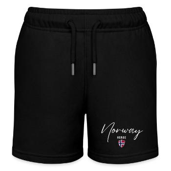 Norwegian pride, Norwegian patriot - Kids Organic Sweat Shorts by Stanley/Stella - black - Front