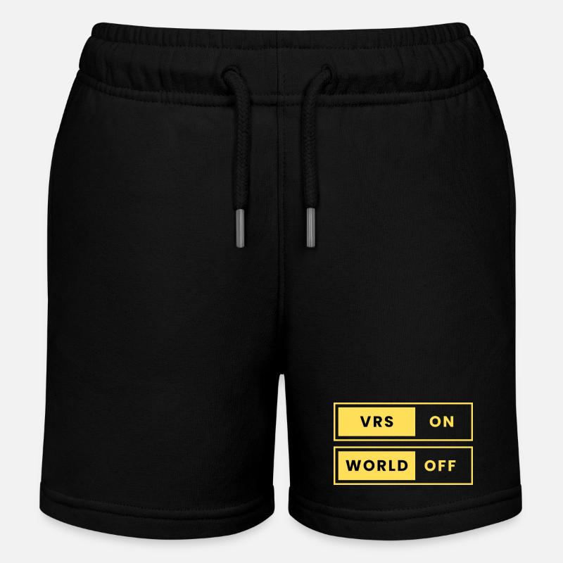 VRS ON Monde DÉSACTIVÉ - Short de jogging enfant bio Stanley/Stella - noir