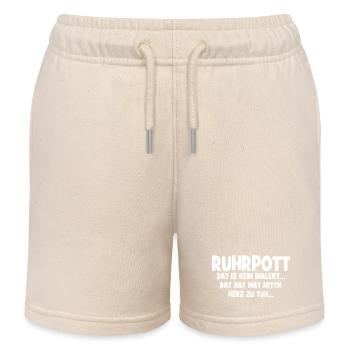 Ruhrpott - Dat hat wat mittn Herz zu tun - Kinder Organic Joggingshorts Mini Bolter von Stanley/Stella - Natur - Vorne