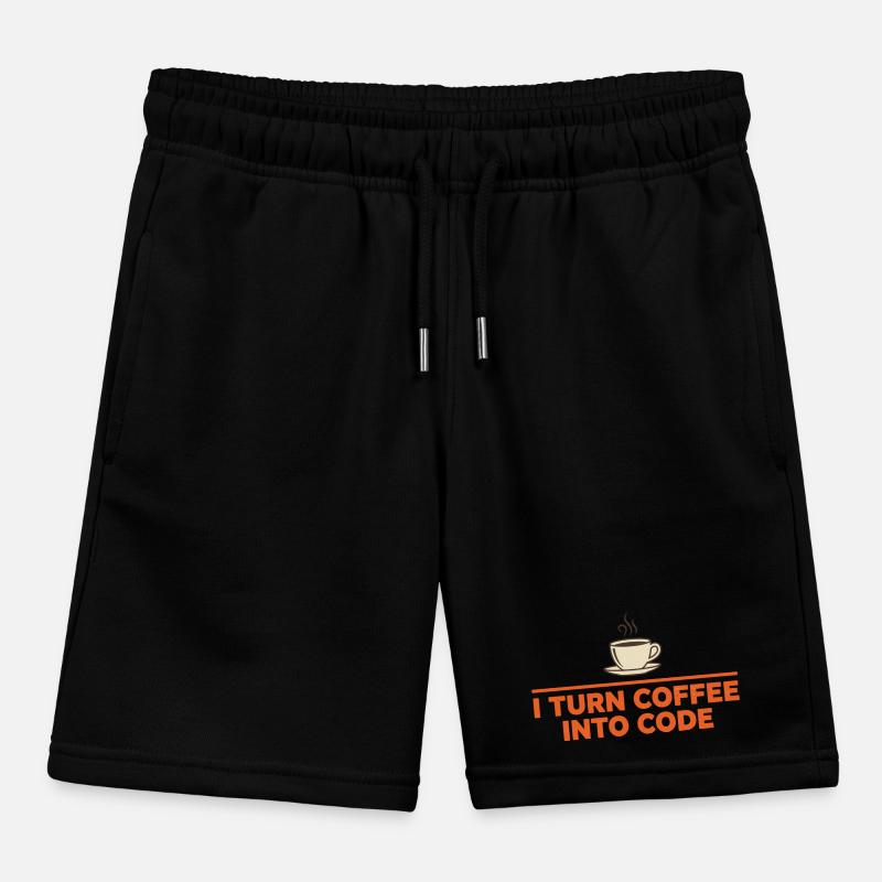 Je transforme le café en code – Programmer Retro Short de jogging enfant bio Stanley/Stella