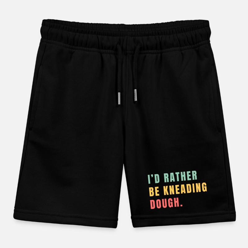 I'd rather be kneading dough Kids Organic Sweat Shorts by Stanley/Stella