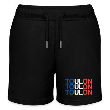 Toulon, France, France - Kids Organic Sweat Shorts by Stanley/Stella - black - Front
