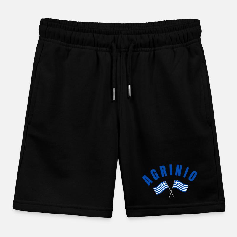 Agrinio en arc avec drapeaux grecs Short de jogging enfant bio Stanley/Stella