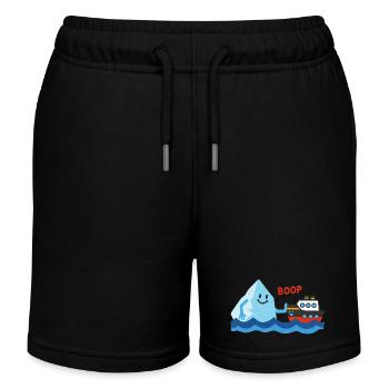 Freundlicher Eisberg stupst ein Schiff - Short de jogging enfant bio Stanley/Stella - noir - Devant