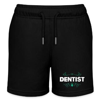 dentist - Kids Organic Sweat Shorts by Stanley/Stella - black - Front