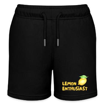 Zitrusliebhaber Lemon Enthusiast - Kinder Organic Joggingshorts Mini Bolter von Stanley/Stella - Schwarz - Vorne