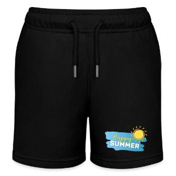 Summer Mode: ON - Kids Organic Sweat Shorts by Stanley/Stella - black - Front