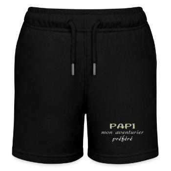 GRANDPA DAD GRANDPA HUMOR GRANDPA JOKE - Kids Organic Sweat Shorts by Stanley/Stella - black - Front