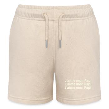 PAPI PAPA GRAND PERE HUMOUR PAPY BLAGUE - Short de jogging enfant bio Stanley/Stella - écru doux - Devant