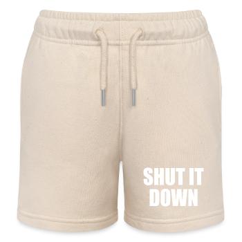 shut it down - Kids Organic Sweat Shorts by Stanley/Stella - soft Ecru - Front