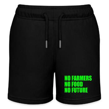 no farmers no food no future - Kids Organic Sweat Shorts by Stanley/Stella - black - Front