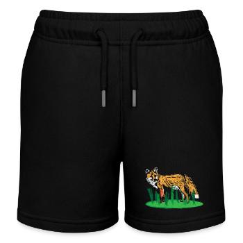 Renard rouge / Red Fox Design I - Short de jogging enfant bio Stanley/Stella - noir - Devant