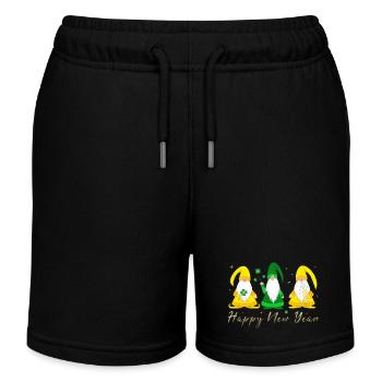 Happy New Year gnome imp - Kinder Organic Joggingshorts Mini Bolter von Stanley/Stella - Schwarz - Vorne