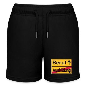 Beruf - Ausbildung - Ortsschild - Kinder Organic Joggingshorts Mini Bolter von Stanley/Stella - Schwarz - Vorne