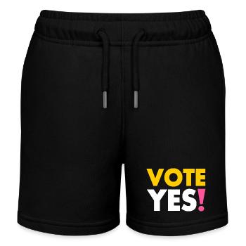 Vote yes - Short de jogging enfant bio Stanley/Stella - noir - Devant