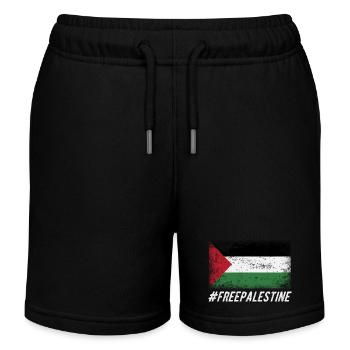 PALESTINE GRATUITE - Short de jogging enfant bio Stanley/Stella - noir - Devant