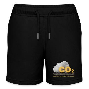 CO2 senken: Weg zu einer sauberen Zukunft - Kinder Organic Joggingshorts Mini Bolter von Stanley/Stella - Schwarz - Vorne