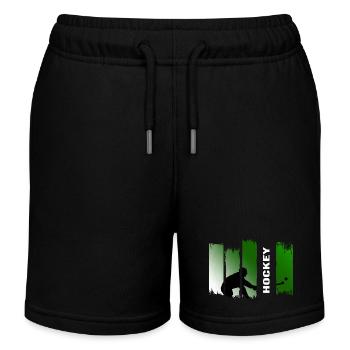 Hockey Feldhockey Kunstrasen-Legende Hockeyverein - Kinder Organic Joggingshorts Mini Bolter von Stanley/Stella - Schwarz - Vorne