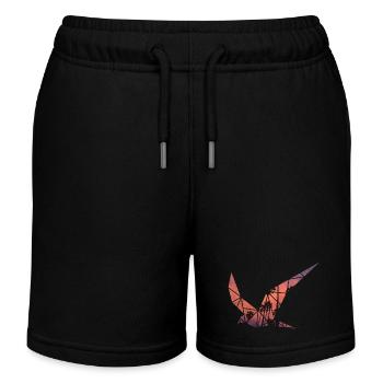 oiseau illustration coucher du soleil - Short de jogging enfant bio Stanley/Stella - noir - Devant