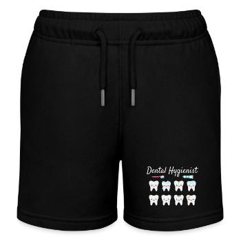 Dentalhygienikerin, Dentalhygieniker - Kinder Organic Joggingshorts Mini Bolter von Stanley/Stella - Schwarz - Vorne