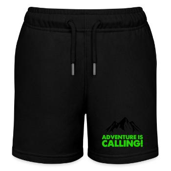 Aventure en montagne - Short de jogging enfant bio Stanley/Stella - noir - Devant