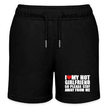 ICH LIEBE MEINE HEISSE FREUNDIN - Kinder Organic Joggingshorts Mini Bolter von Stanley/Stella - Schwarz - Vorne