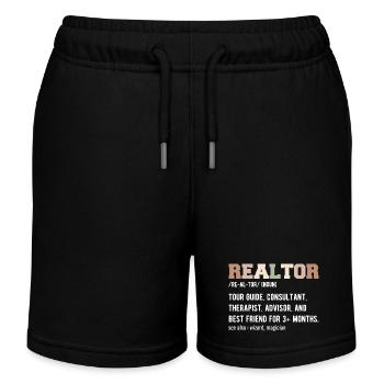 Funny Real Estate Agent - Realtor Definition - Short de jogging enfant bio Stanley/Stella - noir - Devant
