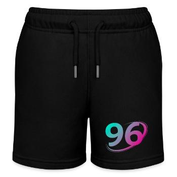 Nummer 96 mehrfarbig - Kinder Organic Joggingshorts Mini Bolter von Stanley/Stella - Schwarz - Vorne