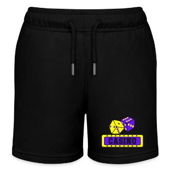 Würfel Casino - Kinder Organic Joggingshorts Mini Bolter von Stanley/Stella - Schwarz - Vorne
