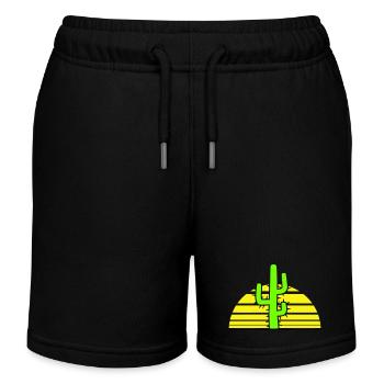 Cactus Sun Prickly Night Desert Sunset - Kids Organic Sweat Shorts by Stanley/Stella - black - Front