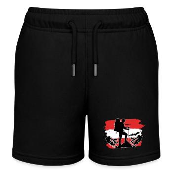 Drapeau autrichien Randonneurs - Short de jogging enfant bio Stanley/Stella - noir - Devant