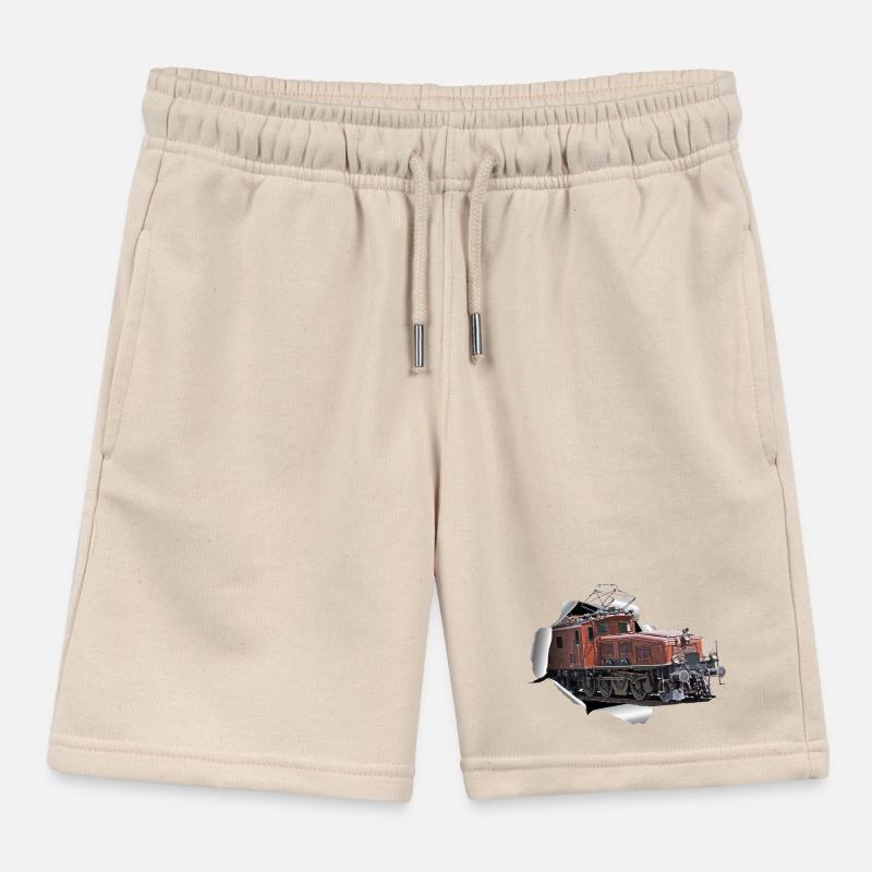 SBB Crocodile CE6 8 breaks through paper Kids Organic Sweat Shorts by Stanley/Stella