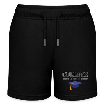 Université - Short de jogging enfant bio Stanley/Stella - noir - Devant