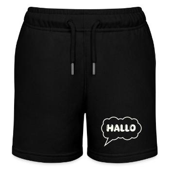 Bulle de dialogue Bonjour - Short de jogging enfant bio Stanley/Stella - noir - Devant