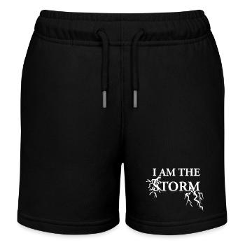 Crâne Marin Je Suis La Tempête Orage - Short de jogging enfant bio Stanley/Stella - noir - Devant