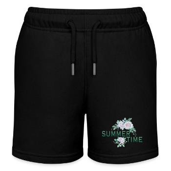 Roses - Kids Organic Sweat Shorts by Stanley/Stella - black - Front