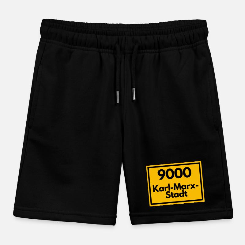Place sign - then old postcode 9000 Karl Marx Stadt Kids Organic Sweat Shorts by Stanley/Stella