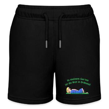 Mein Garten - Kinder Organic Joggingshorts Mini Bolter von Stanley/Stella - Schwarz - Vorne
