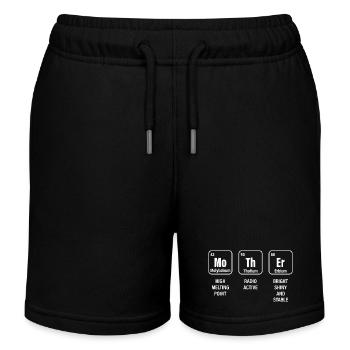 Mom Mom - Kids Organic Sweat Shorts by Stanley/Stella - black - Front