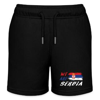 Nous sommes la Serbie - Short de jogging enfant bio Stanley/Stella - noir - Devant