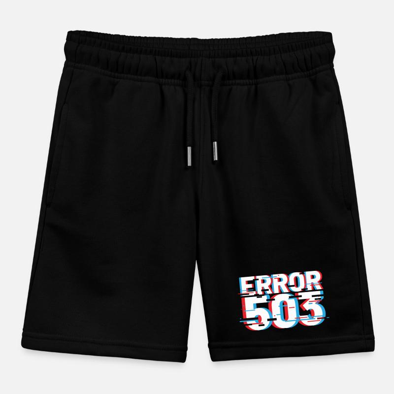 Error 503 Glitch Kids Organic Sweat Shorts by Stanley/Stella