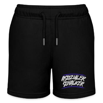 Asozialer Schalker | Gelsenkirchen Schalke - Kinder Organic Joggingshorts Mini Bolter von Stanley/Stella - Schwarz - Vorne